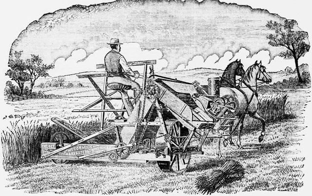 Segador de trigo mecánico