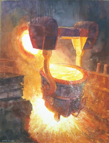 La fabricación del acero industrial