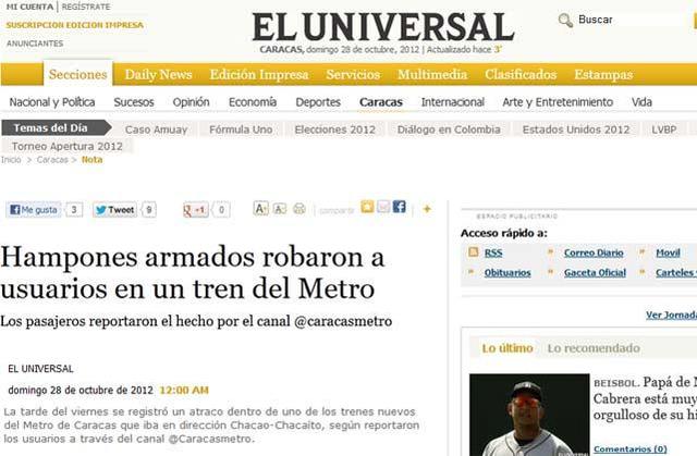 El Universal tiene presencia en internet