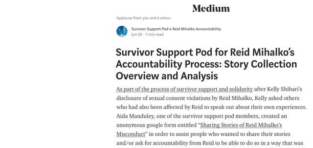 Survivor Support Pod Publishes 2nd Post