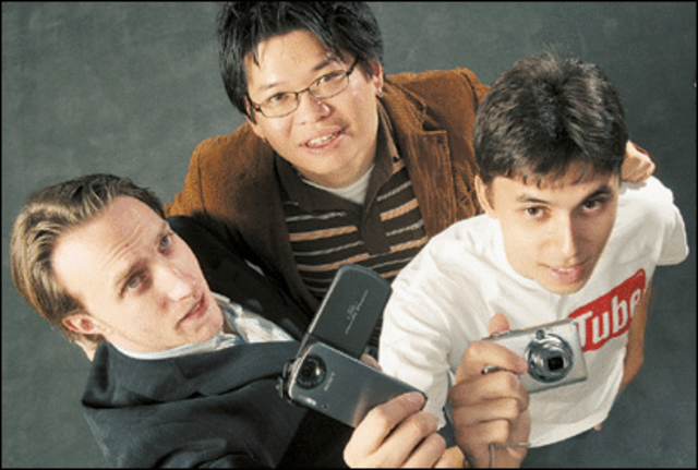 CHAS HURLEY, STEVE CHEN Y JAWED KARIM