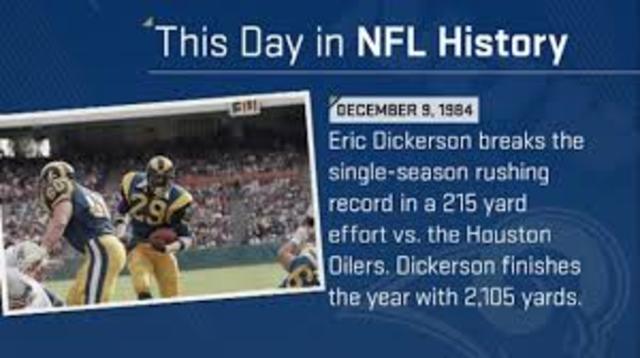 Dickerson sets rushing mark with 2,105 yards
