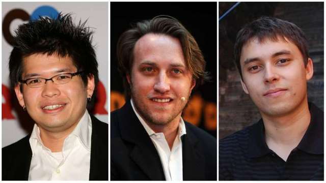 CHAD HURLEY,STEVE CHEN Y JAWED KARIM