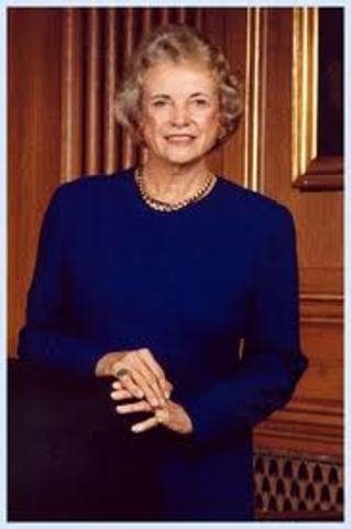 Sandra Day O'Connor becomes Supreme Court Justice