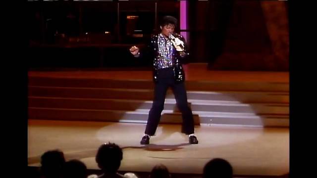 Jackson participates in the live Motown 25 special