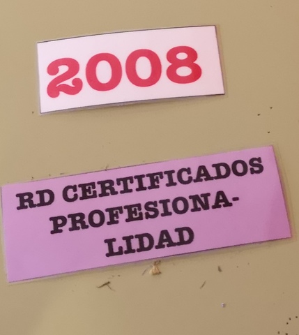 REIAL DECRET DE CERTIFICATS PROFESSIONALITAT