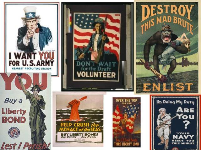 What were some World War 1 propaganda posters?