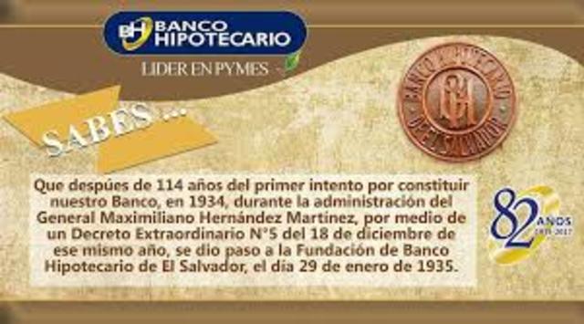 Creacion del Banco Hipotecario