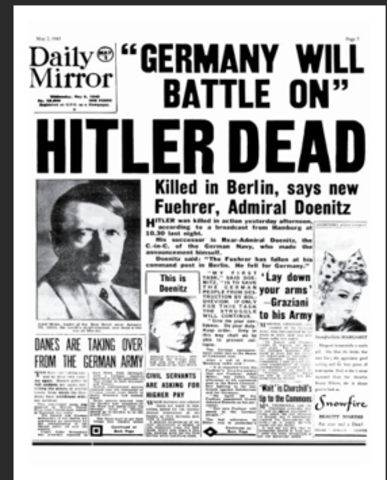 Hitler takes his life in Berlin