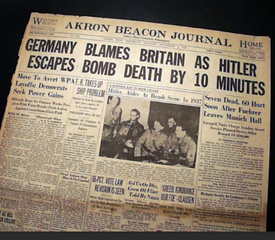 Plot to assassinate Hitler fails