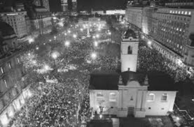 Trabajadores en la Plaza De Mayo