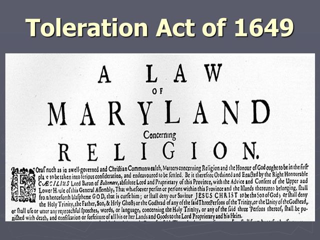 Maryland Toleration Act