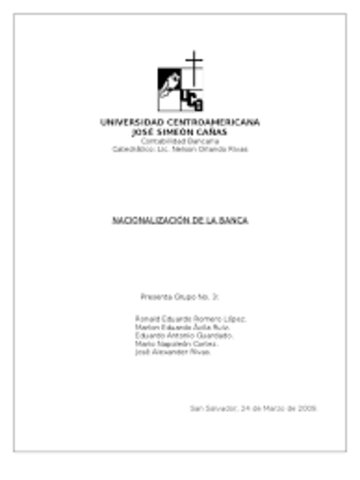 Ley de Nacionalización de las Instituciones de Crédito y de las Asociaciones de Ahorro y Préstamo.