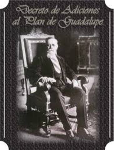 Revisión del Plan de Guadalupe para Reformar la Constitución de 1857, el 14 de septiembre de 1916