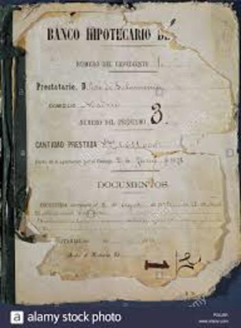 Escritura de constitución del Banco Hipotecario