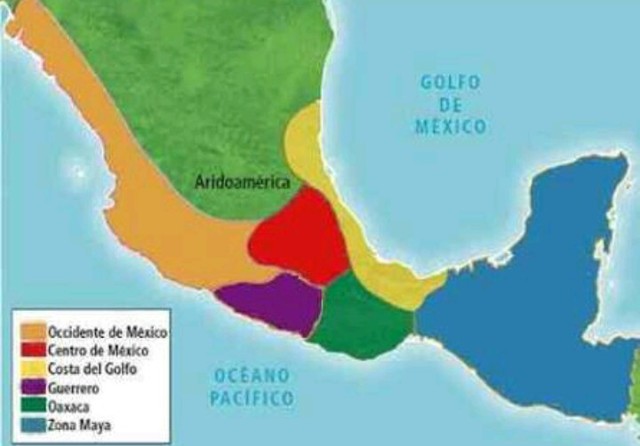 Los cinco regiones de mesoamerica