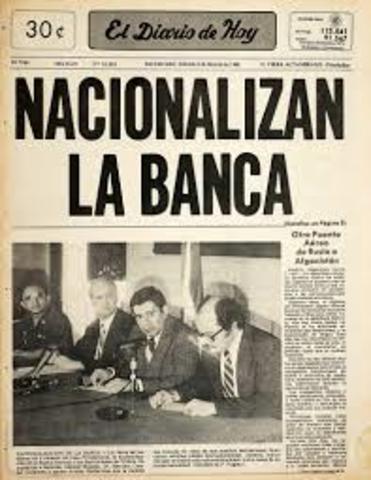 Nacionalización de los bancos y asociaciones de ahorro y préstamo