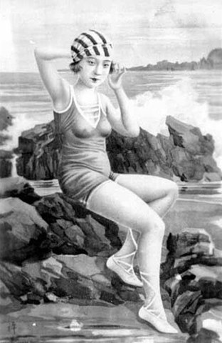 mujer china bañándose