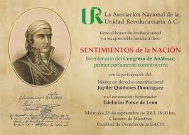 Sentimientos de la Nación de Morelos