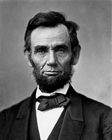 Abraham Lincoln is sworn in as President