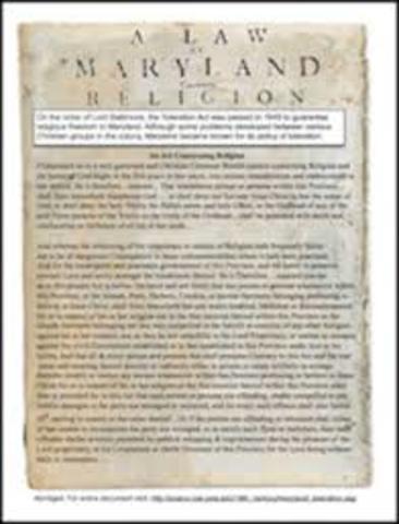 Maryland Toleration Act
