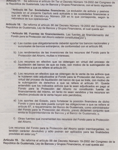 Nuevas Reformas a la Ley de Bancos