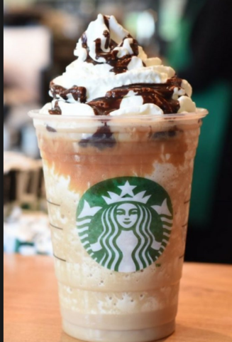 Being serving Frappuccino blended beverages.
