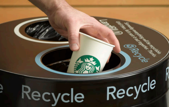 Partners with Conservation International to promote sustainable coffee-growing practices. - 1999