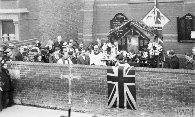 War shrines appear on British streets
