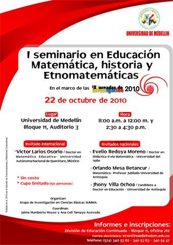 I Seminário de Educação Matemática, História e Etnomatemática