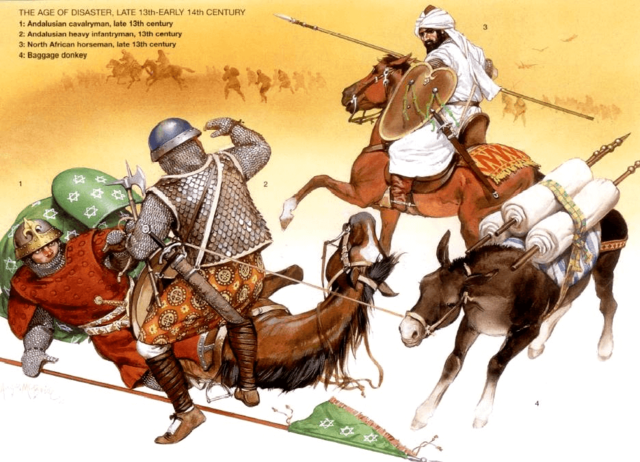 Llegada de los benimerines a Al-Ándalus  para frenar el avance de los reinos cristianos