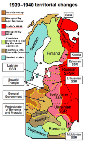 Territoires annexés par l'URSS pendant la guerre