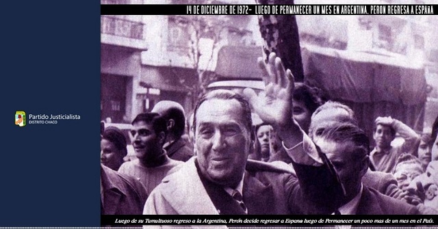 Perón abandona la Argentina