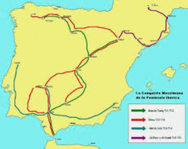 Invasión de la península por Tarik