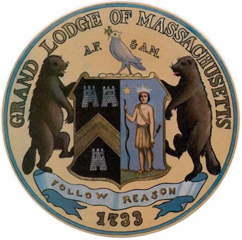 First Masonic Grand Lodge is constituted in Massachusetts