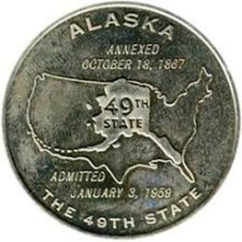 Alaska is admitted as the 49th U.S. State