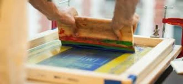 Primeras técnicas serigráficas