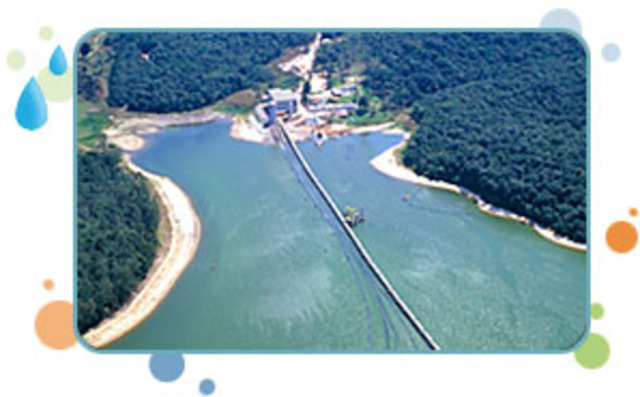 Obras de reversão do braço Taquacetuba para a represa Guarapiranga