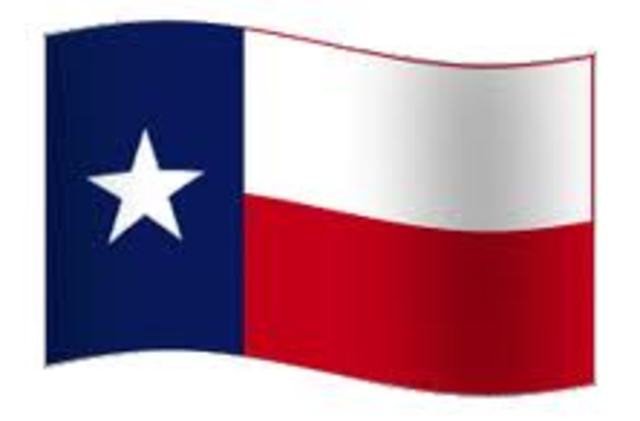Texans raised the official flag of the independence nation of Texas