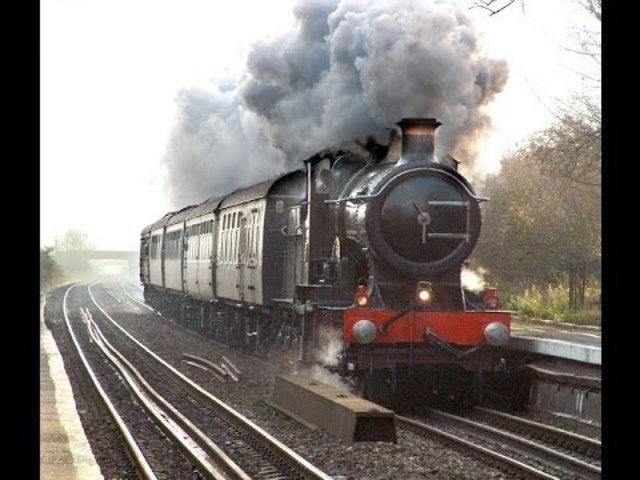 Locomotora de vapor.