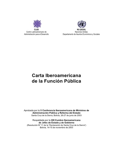 Se expide la Carta Iberoamericana de la Función Pública
