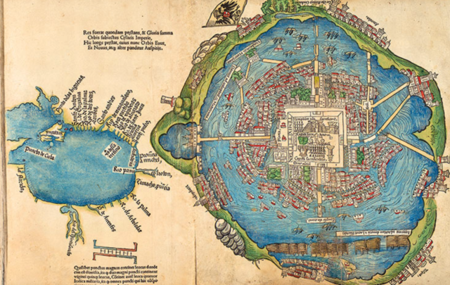 The city of Tenochitlán is built