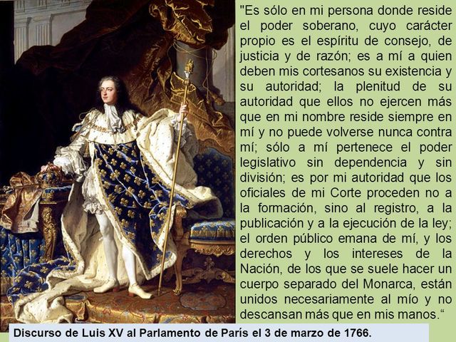 Discurso de Luis XV al Parlamento de Paris