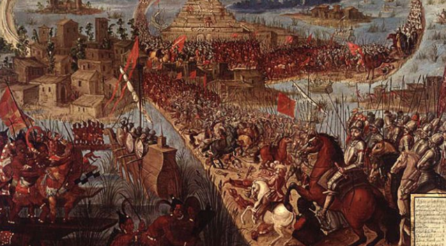 Texcoco gives ships for spanish seige of tenochtitlan