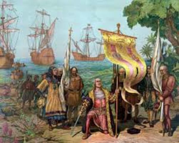 christopher columbus lands in the new world