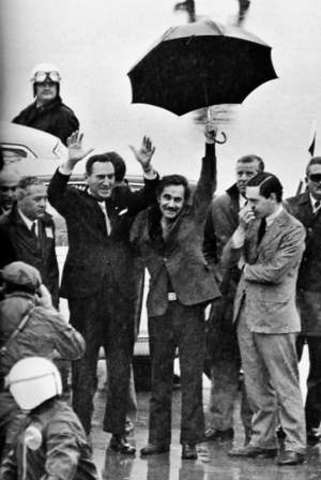 Llegada al país de Juan Domingo Perón