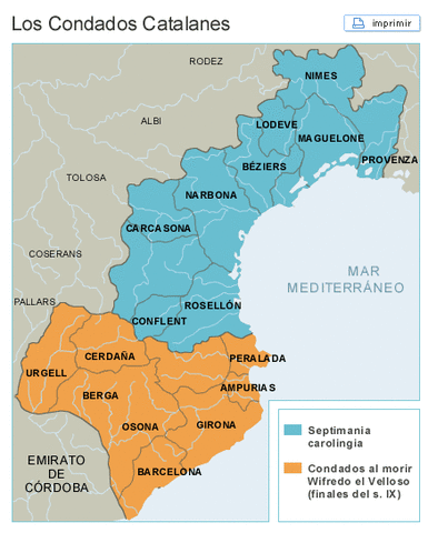 988. El condado de Barcelona se proclama independiente con Borrell II.