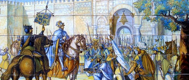 Conquista de Toledo por Alfonso VI (frontera en el río Tajo)