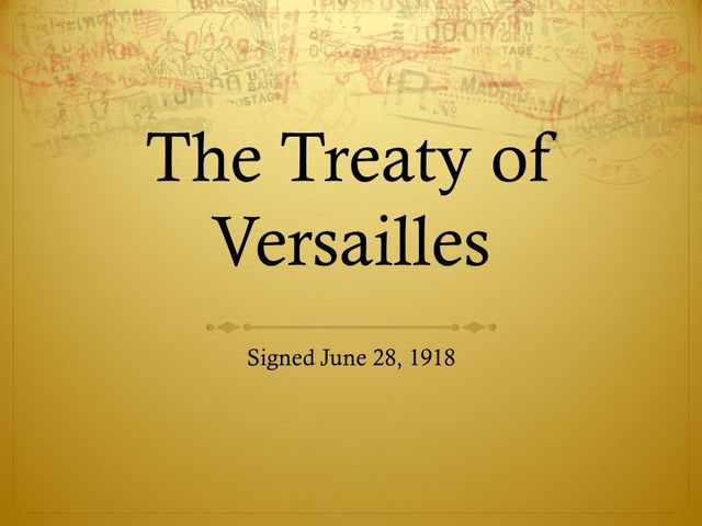 Signing of the Treaty of Versailles