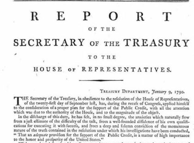 Hamilton's first Report on Public Credit